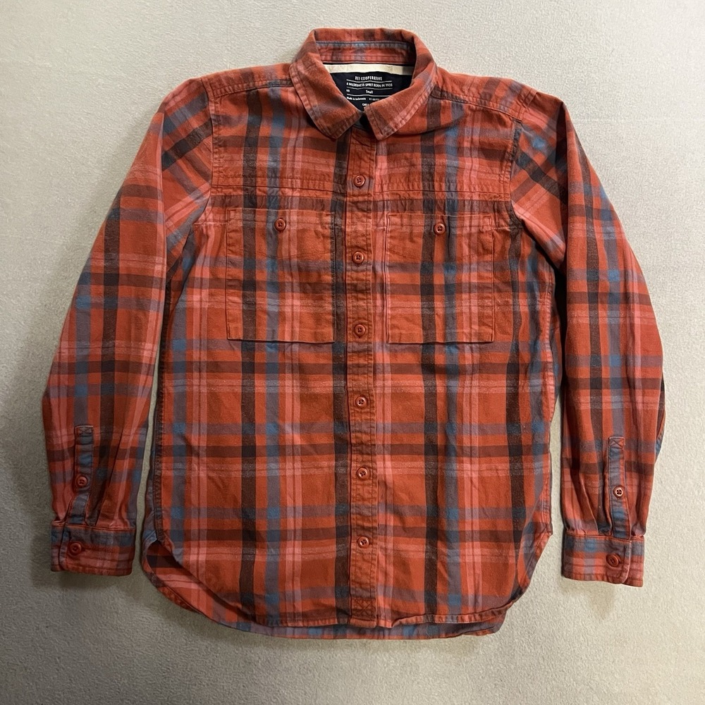 REI Cooperative Plaid Flannel Shirt Women's Size Small Organic Cotton Button Up